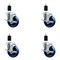 Service Caster 4'' SS Solid Poly Swivel 1-1/2'' Expanding Stem Caster Set with Brake, 4PK SCC-SSEX20S414-SPUS-TLB-112-4 - alternate 1